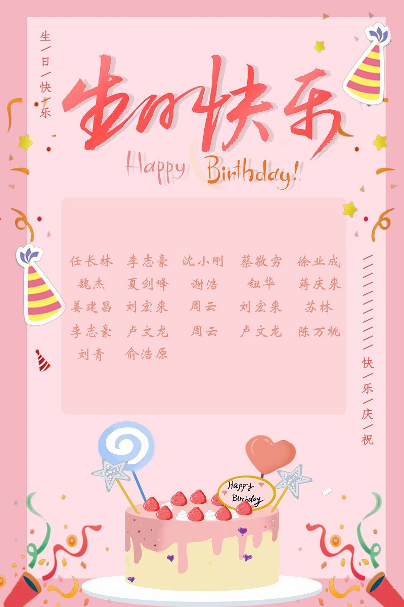 【生日祝?！抗ё?8月生日的員工生日快樂！